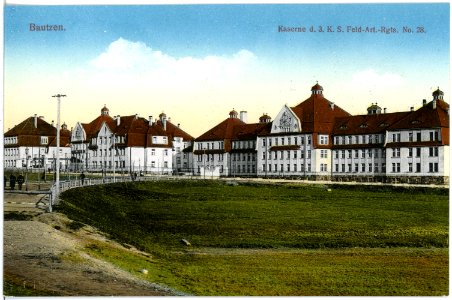 18589-Bautzen-1915-Kaserne des 3. Königlich Sächsischen Feld-Artillerie-Regiment Nr. 28-Brück & Sohn Kunstverlag