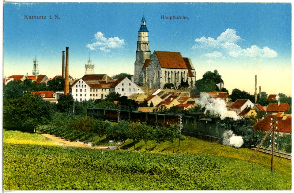 18562-Kamenz-1914-Hauptkirche-Brück & Sohn Kunstverlag