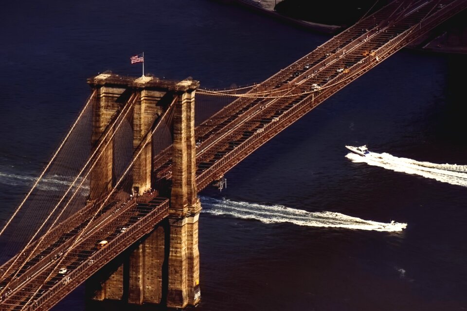 Hudson river aerial view landmark