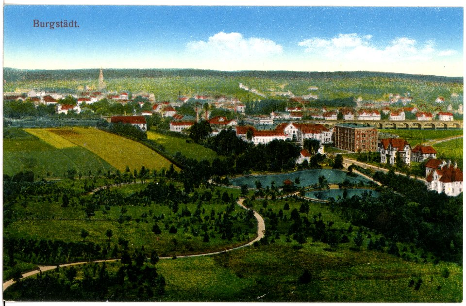 18509-Burgstädt-1914-Blick auf Burgstädt-Brück & Sohn Kunstverlag