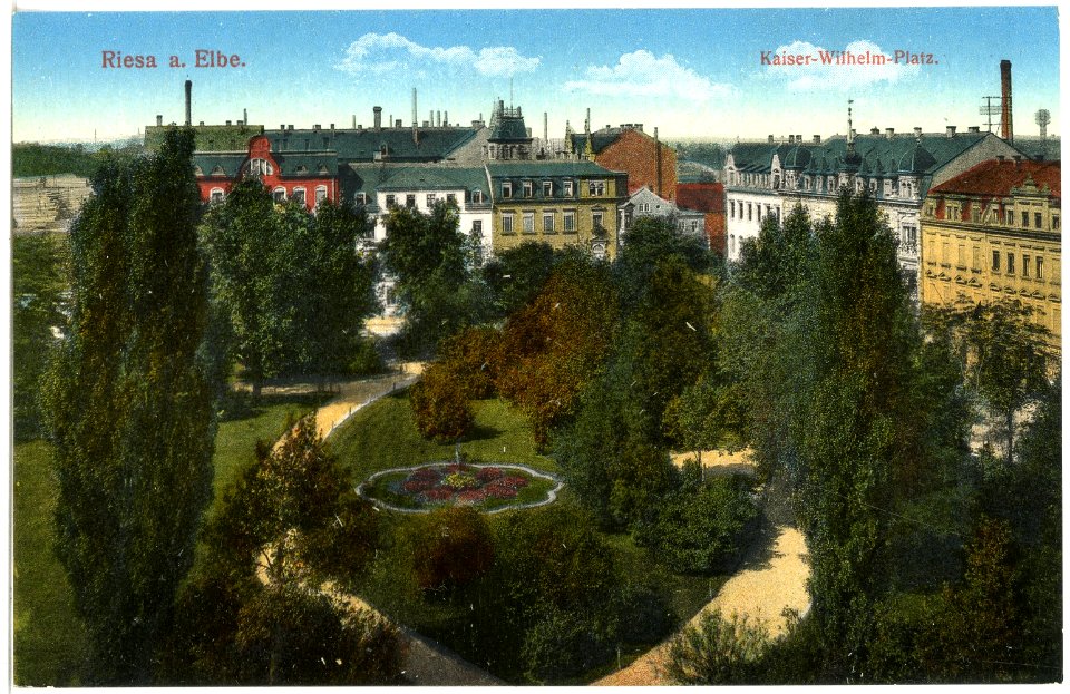 18600-Riesa-1915-Kaiser-Wilhelm-Platz-Brück & Sohn Kunstverlag
