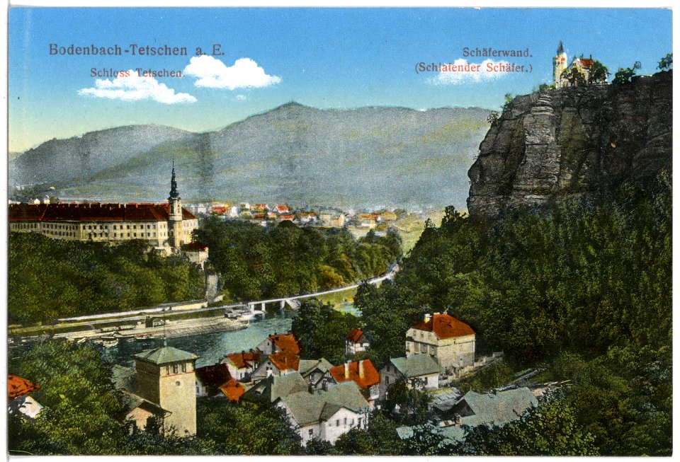 17501-Bodenbach-1914-Schäferwand - Schloß Tetschen-Brück & Sohn Kunstverlag