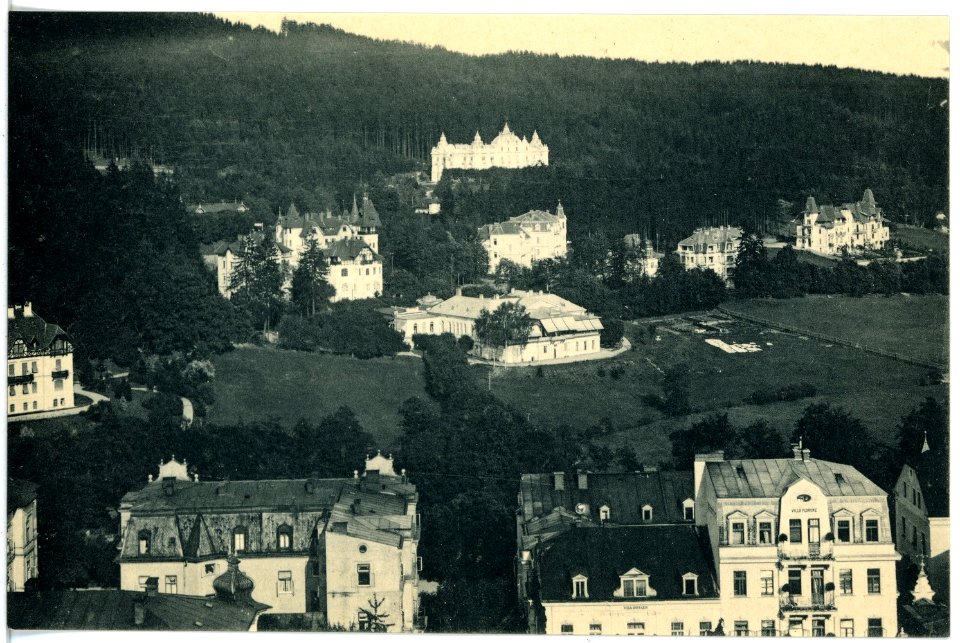 17580-Marienbad-1914-Cafe Miramondi und Cafe Bellevue-Brück & Sohn Kunstverlag