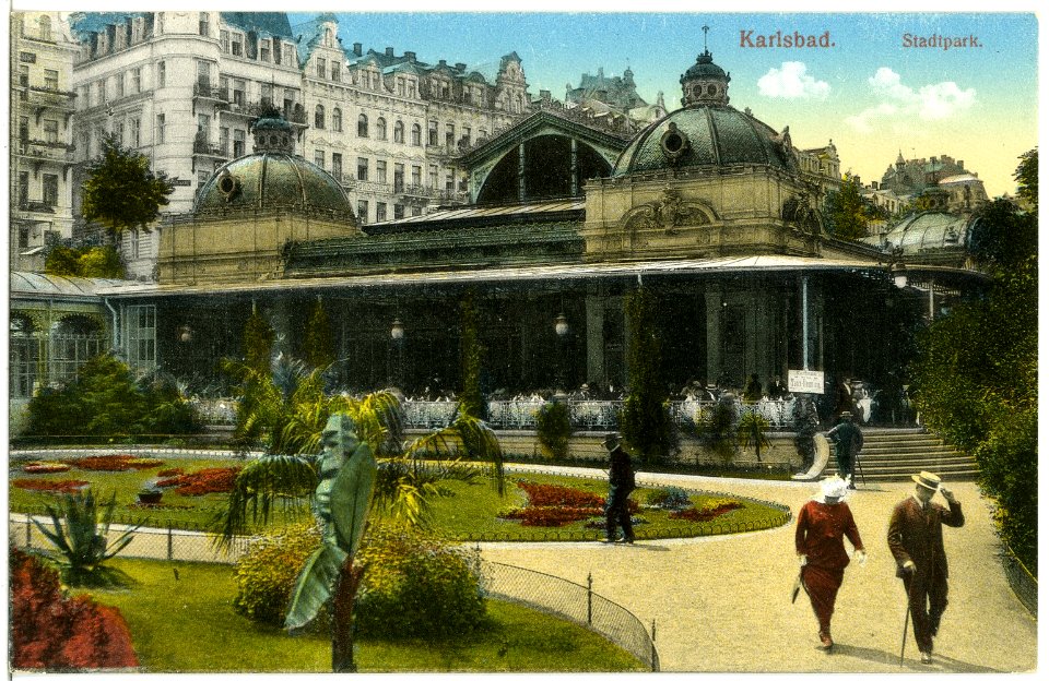 18811-Karlsbad-1915-Stadtpark-Brück & Sohn Kunstverlag