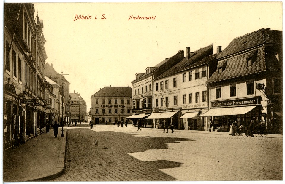 18864-Döbeln-1915-Niedermarkt-Brück & Sohn Kunstverlag
