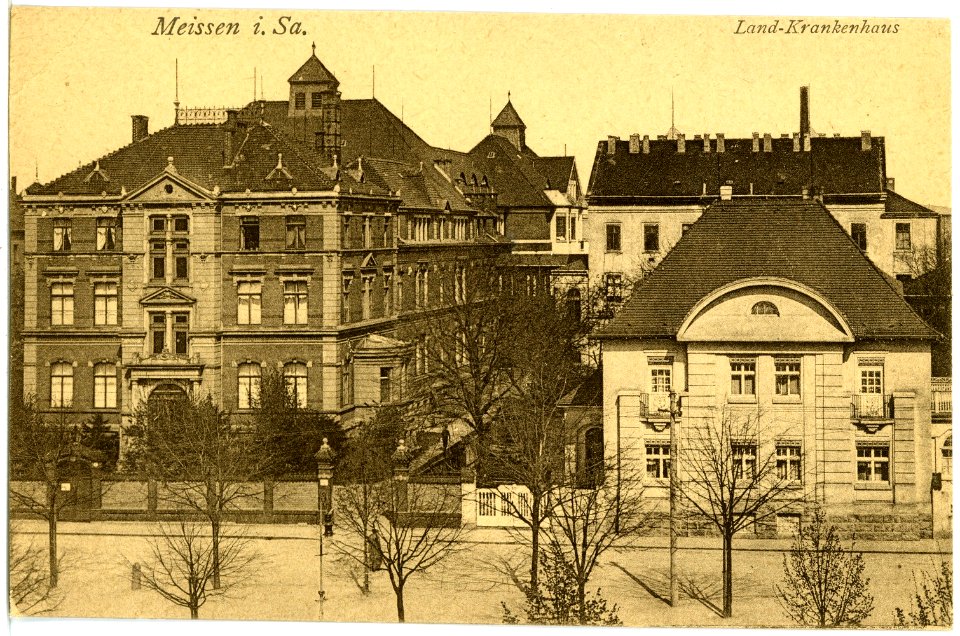 18839-Meißen-1915-Hospitalplatz - Landkrankenhaus-Brück & Sohn Kunstverlag