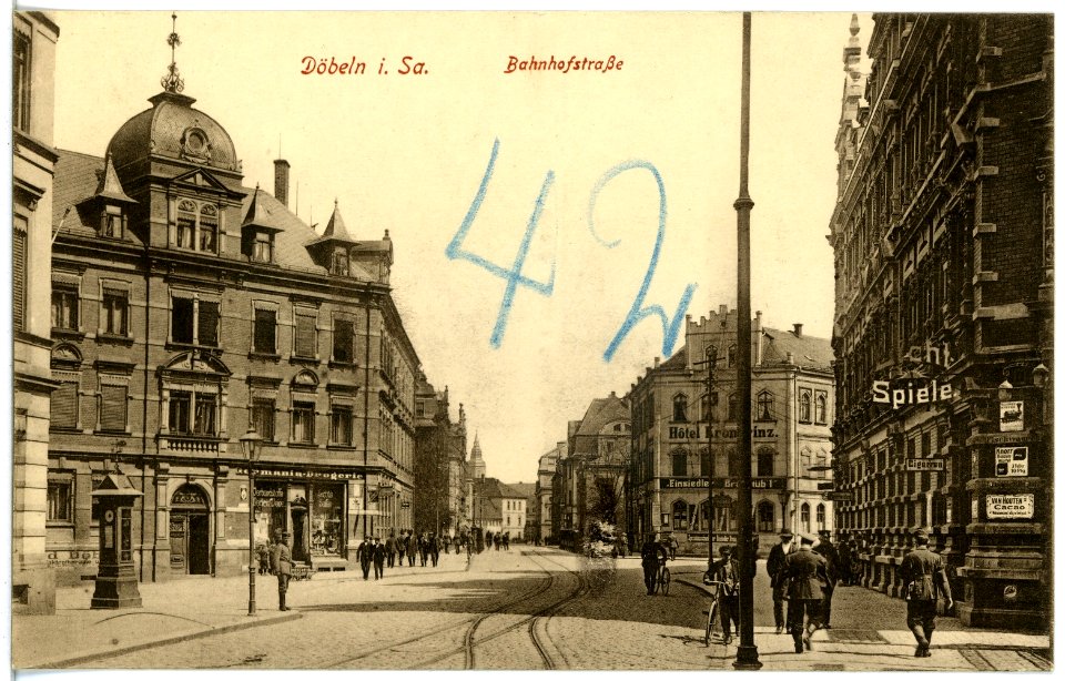 18875-Döbeln-1915-Bahnhofstraße-Brück & Sohn Kunstverlag
