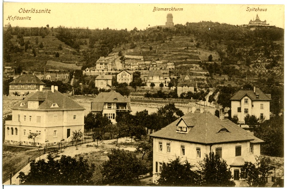 18128-Radebeul-1914-Hoflößnitz, Bismarckturm, Spitzhaus-Brück & Sohn Kunstverlag