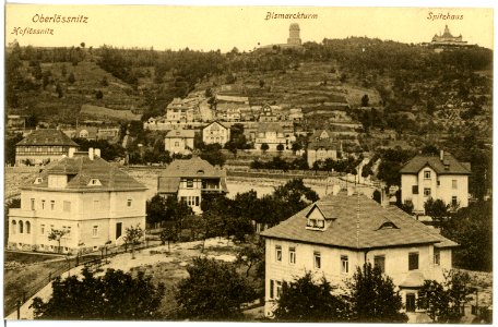 18128-Radebeul-1914-Hoflößnitz, Bismarckturm, Spitzhaus-Brück & Sohn Kunstverlag