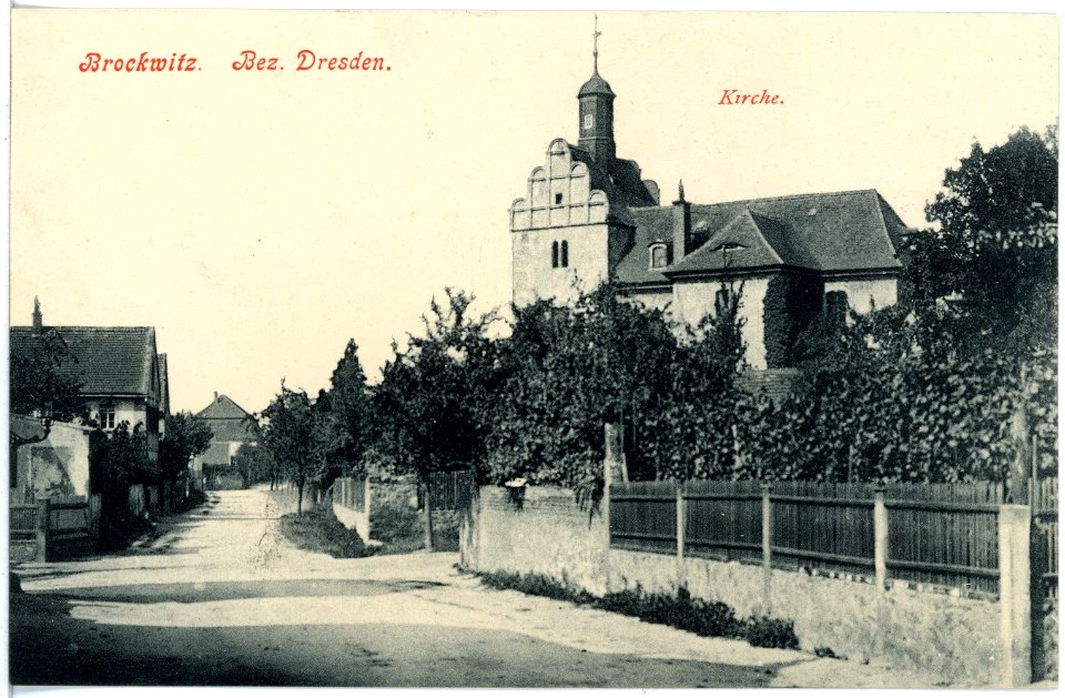 18191-Brockwitz-1914-Kirche-Brück & Sohn Kunstverlag