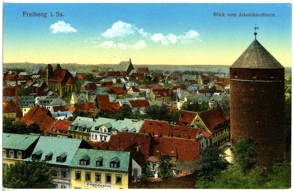 18795-Freiberg-1915-Blick vom Jakobikirchturm-Brück & Sohn Kunstverlag