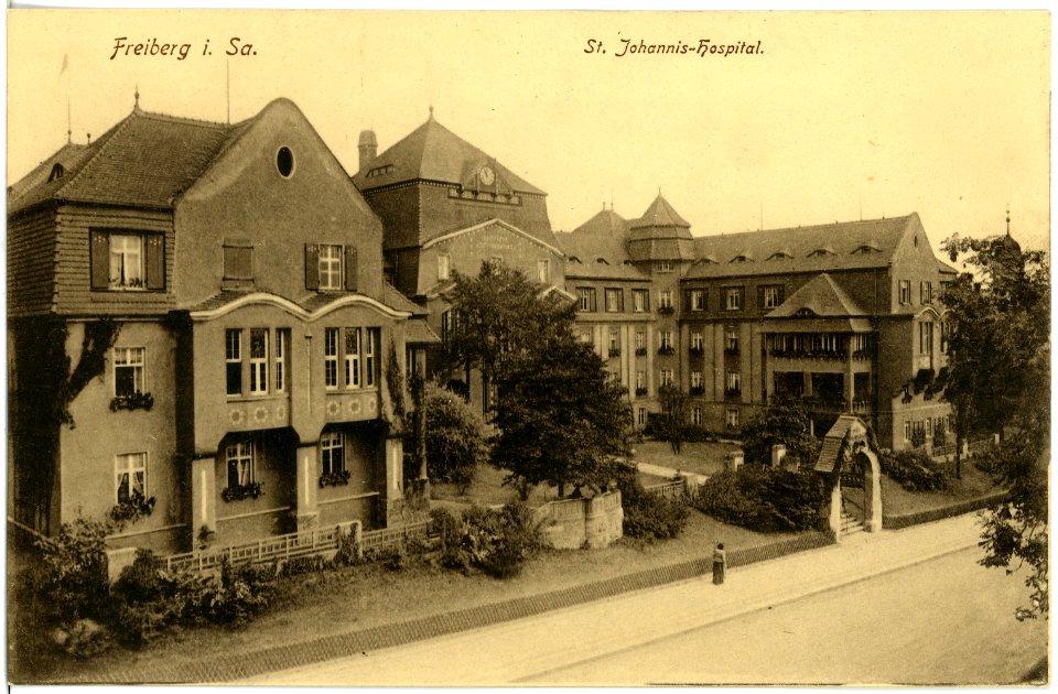 18064-Freiberg-1914-St. Johannis - Hospital-Brück & Sohn Kunstverlag