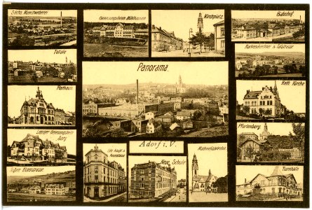 17576-Adorf-1914-verschiedene Stadtansichten-Brück & Sohn Kunstverlag