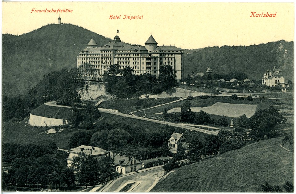 18094-Karlsbad-1914-Hotel Imperial Ostseite, Freundschaftshöhe-Brück & Sohn Kunstverlag
