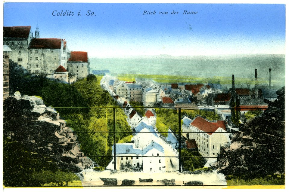 17514-Colditz-1914-Blick aus der Ruine-Brück & Sohn Kunstverlag