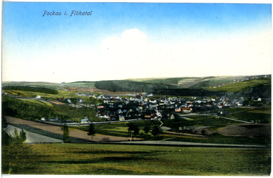 17902-Pockau-1914-Blick auf Pockau-Brück & Sohn Kunstverlag