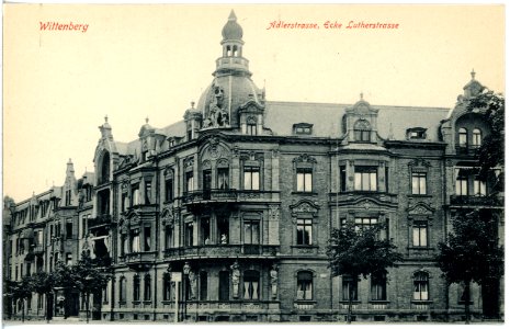 17954-Wittenberg-1914-Adlerstraße, Ecke Lutherstraße-Brück & Sohn Kunstverlag