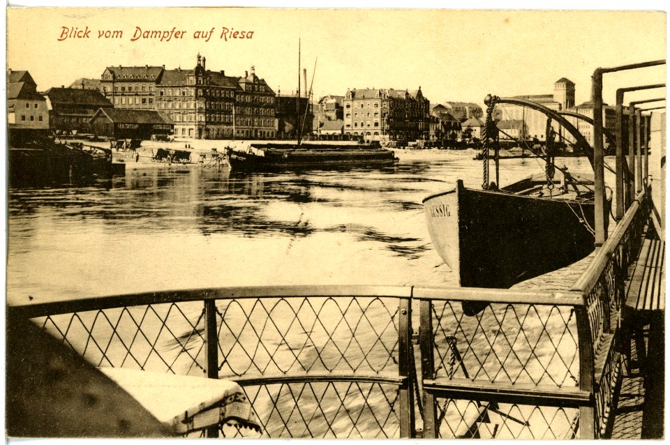 18892-Riesa-1915-Blick vom Dampfer aus-Brück & Sohn Kunstverlag