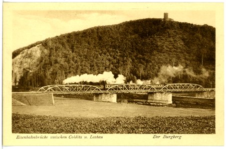 17513-Colditz-1914-Eisenbahnbrücke zwischen Colditz und Lastau-Brück & Sohn Kunstverlag