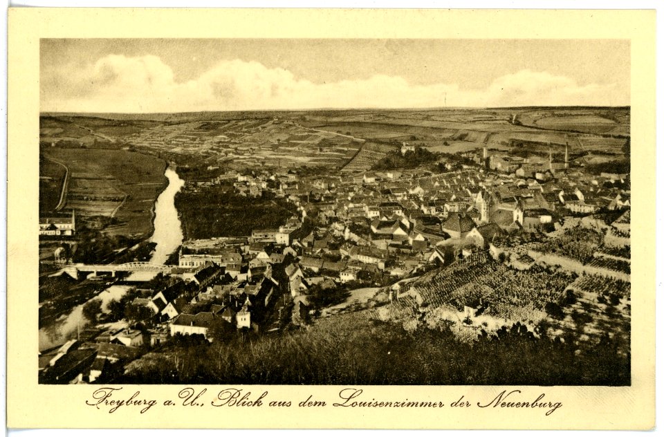 17551-Freyburg-1914-Blick auf Freyburg von der Neuenburg-Brück & Sohn Kunstverlag