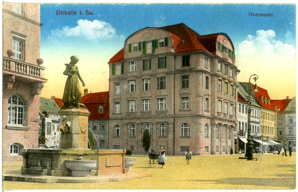 18501-Döbeln-1914-Obermarkt-Brück & Sohn Kunstverlag