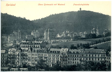 18083-Karlsbad-1914-Obere Gartenzeile mit Westend-Brück & Sohn Kunstverlag