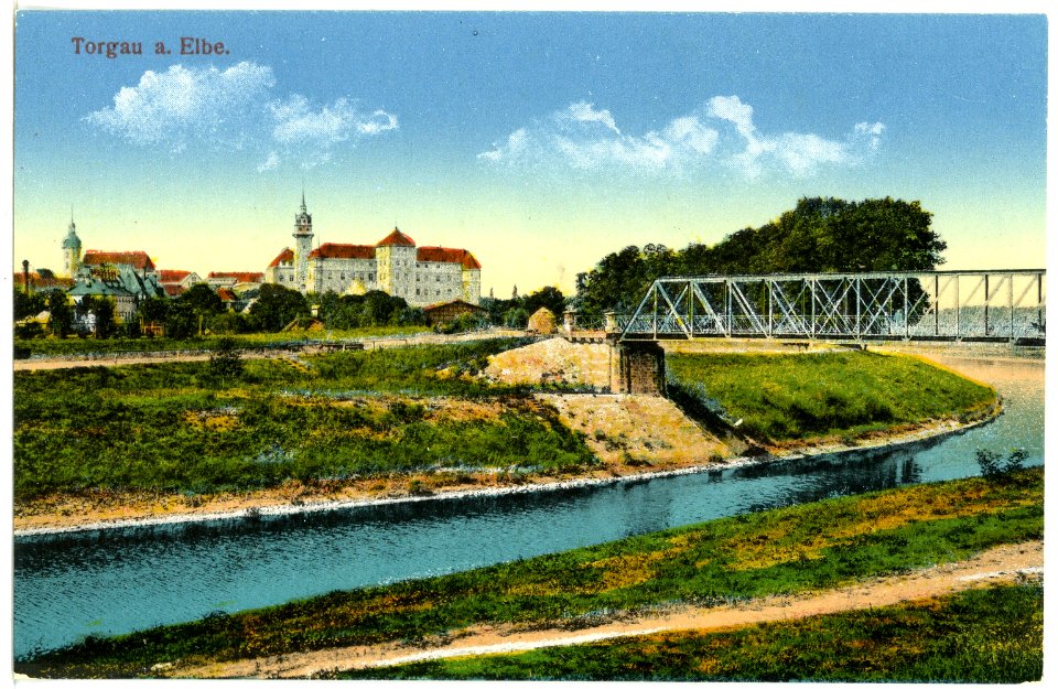 17915-Torgau-1914-Schloß und Brücke-Brück & Sohn Kunstverlag