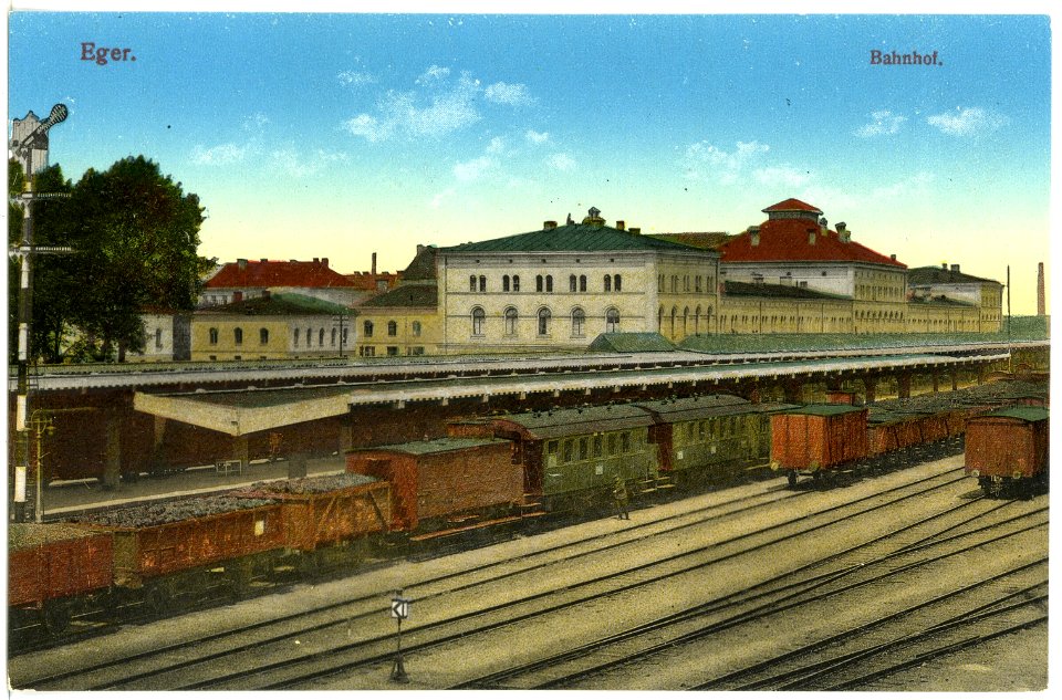 17531-Eger-1914-Bahnhof-Brück & Sohn Kunstverlag