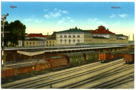17531-Eger-1914-Bahnhof-Brück & Sohn Kunstverlag