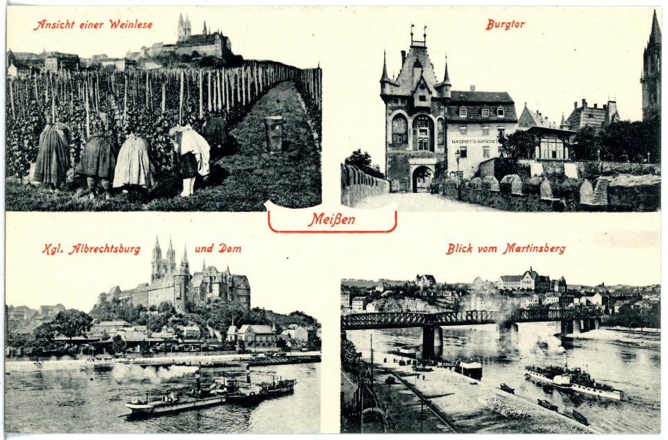 18831-Meißen-1915-verschiedene Stadtansichten-Brück & Sohn Kunstverlag