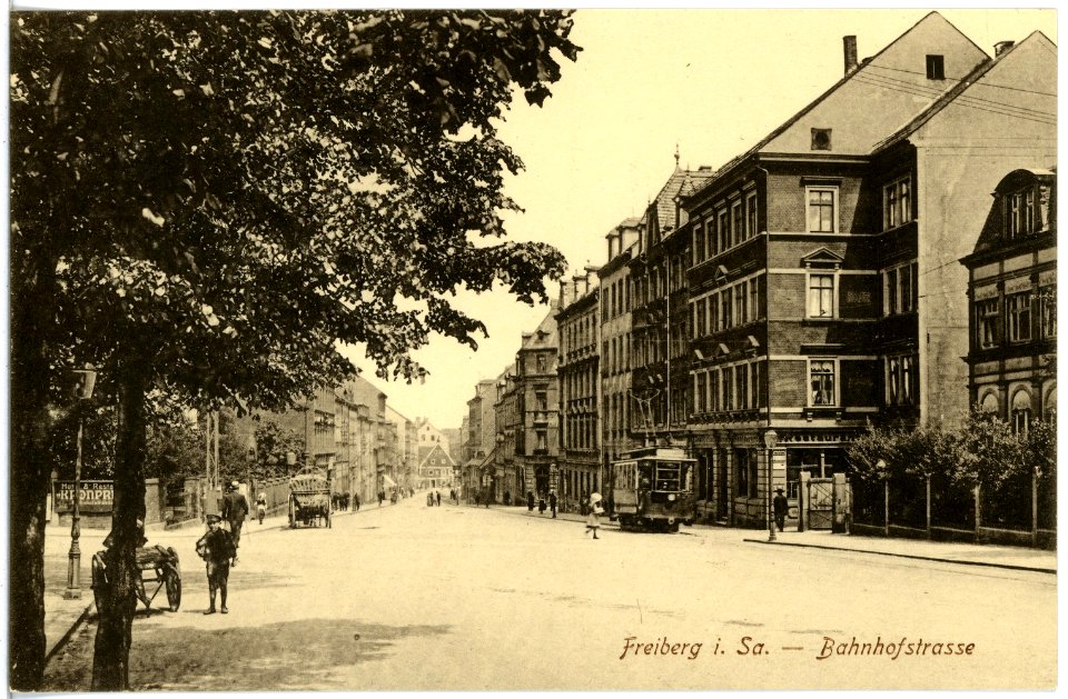 18007-Freiberg-1914-Bahnhofstraße-Brück & Sohn Kunstverlag
