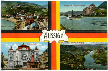18033-Aussig-1914-Schreckenstein, Ferdinandshöhe, Stadttheater-Brück & Sohn Kunstverlag