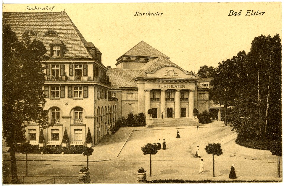 18108-Bad Elster-1914-Sachsenhof und Kurtheater-Brück & Sohn Kunstverlag