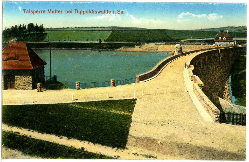 18035-Malter-1914-Talsperre - Staumauer-Brück & Sohn Kunstverlag