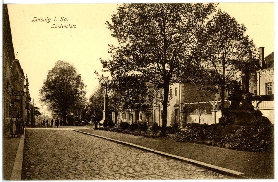 17293-Leisnig-1914-Lindenplatz-Brück & Sohn Kunstverlag