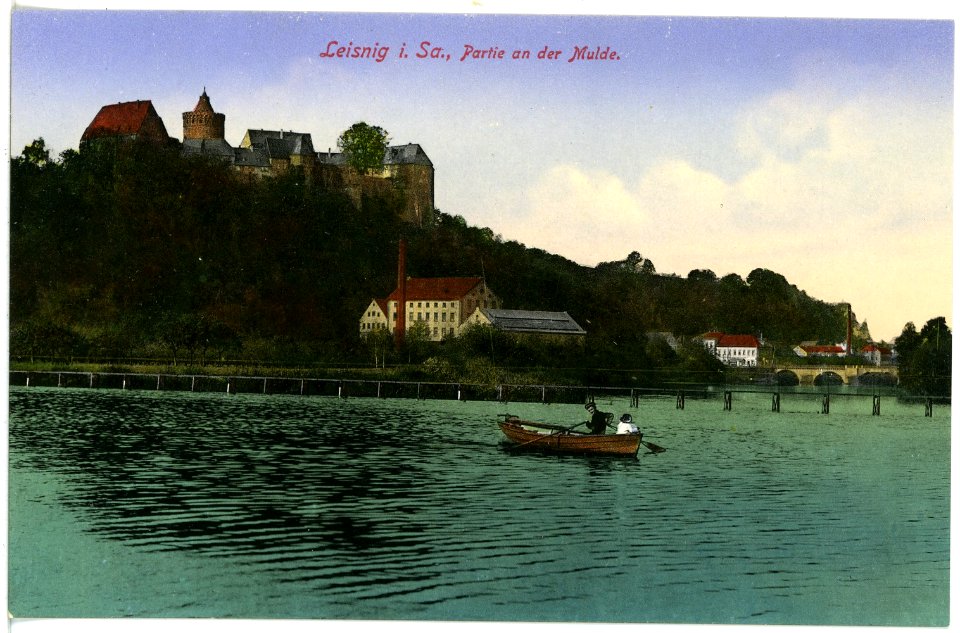 17334-Leisnig-1914-Partie an der Mulde-Brück & Sohn Kunstverlag