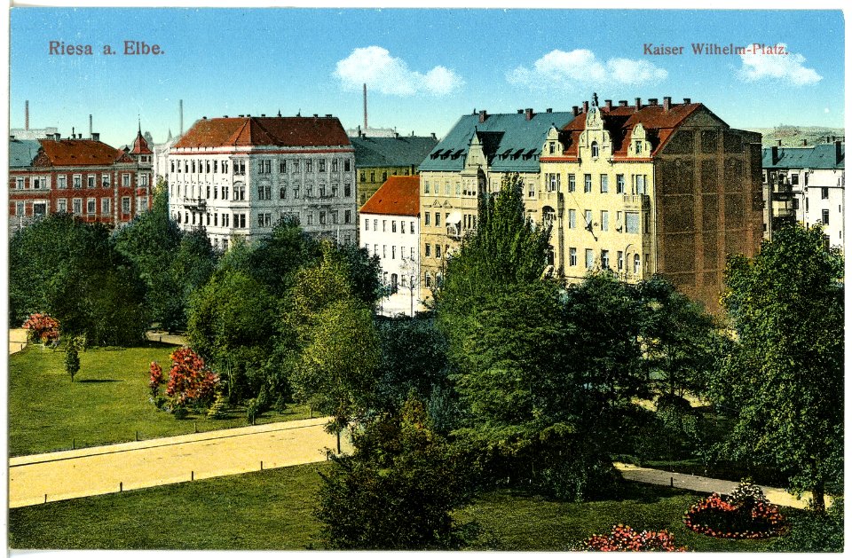 18623-Riesa-1915-Kaiser-Wilhelm-Platz-Brück & Sohn Kunstverlag