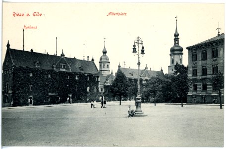 18166-Riesa-1914-Albertplatz-Brück & Sohn Kunstverlag
