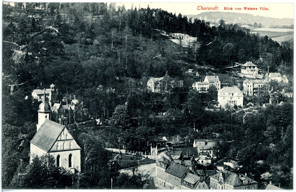 17748-Tharandt-1914-Blick auf Tharandt von Weisers Villa-Brück & Sohn Kunstverlag