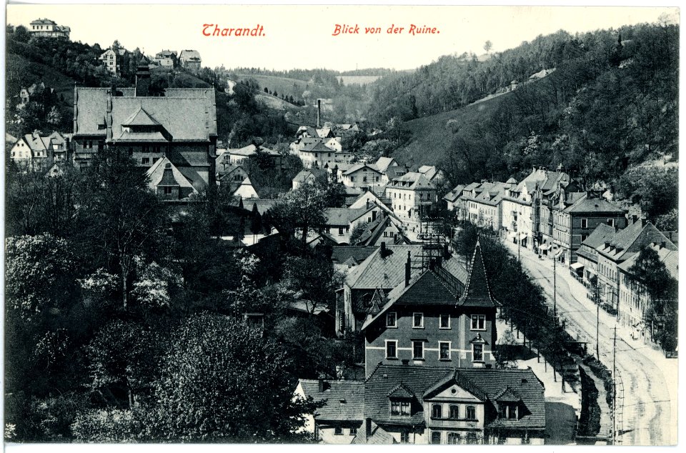 17757-Tharandt-1914-Blick auf Tharandt von der Ruine-Brück & Sohn Kunstverlag