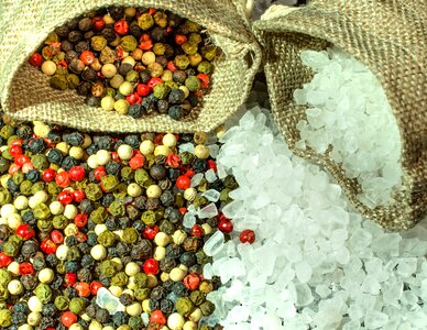 Season grains colorful pepper