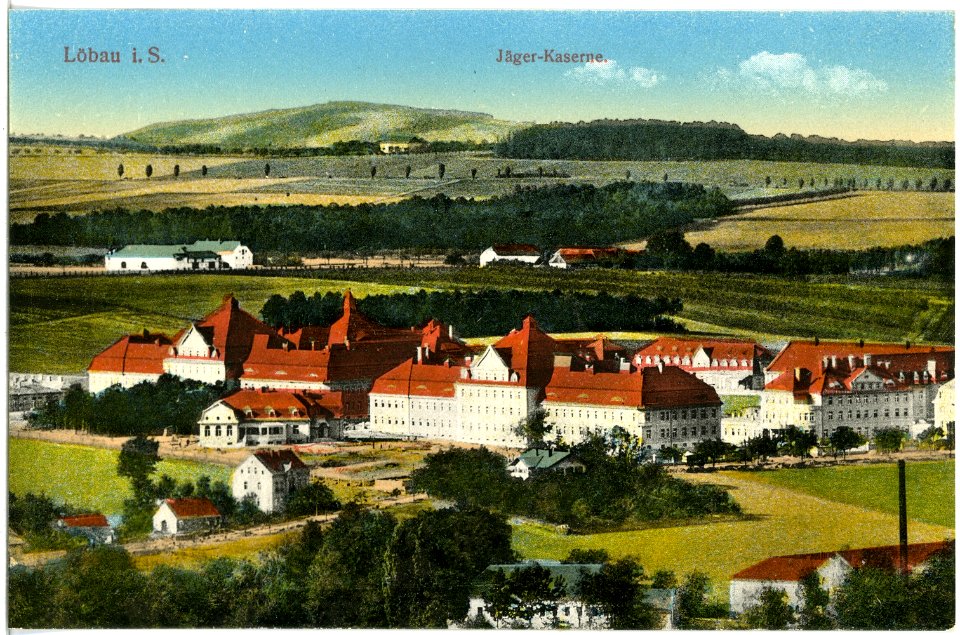 18570-Löbau-1914-Jägerkaserne-Brück & Sohn Kunstverlag