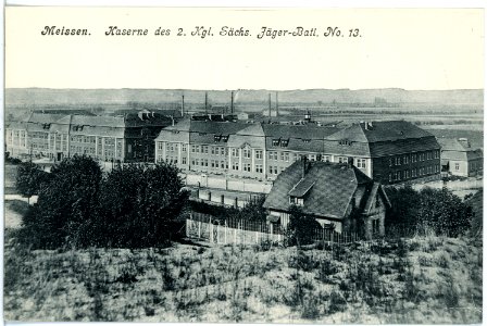 18174-Meißen-1914-Kaserne des 2. Königlich Sächsischen Jäger-Bataillon Nr. 13-Brück & Sohn Kunstverlag