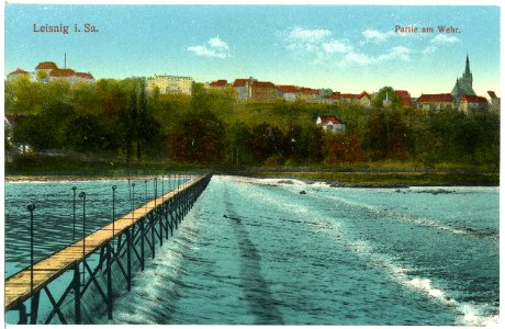 17333-Leisnig-1914-Partie am Wehr-Brück & Sohn Kunstverlag