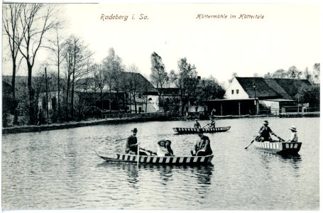 17771-Radeberg-1914-Hüttermühle im Hüttertal mit Gondelbetrieb-Brück & Sohn Kunstverlag