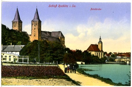 17309-Rochlitz-1914-Schloß und Petrikirche-Brück & Sohn Kunstverlag