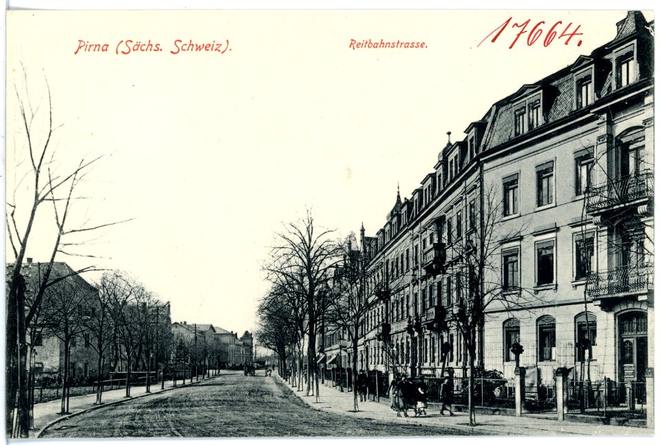 17664-Pirna-1914-Reitbahnstraße-Brück & Sohn Kunstverlag
