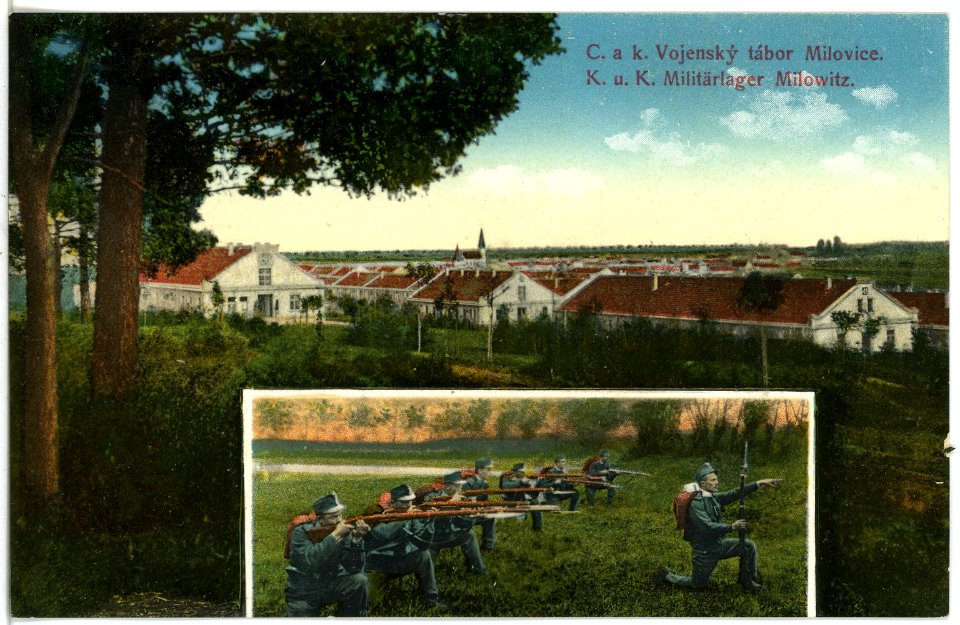 17360-Milowitz-1914-Militärlager-Brück & Sohn Kunstverlag