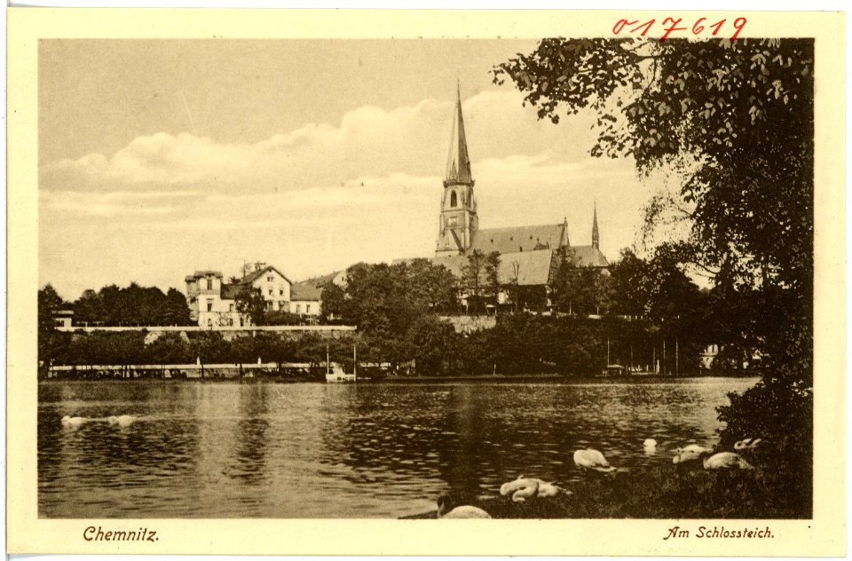 17619-Chemnitz-1914-Am Schloßteich-Brück & Sohn Kunstverlag