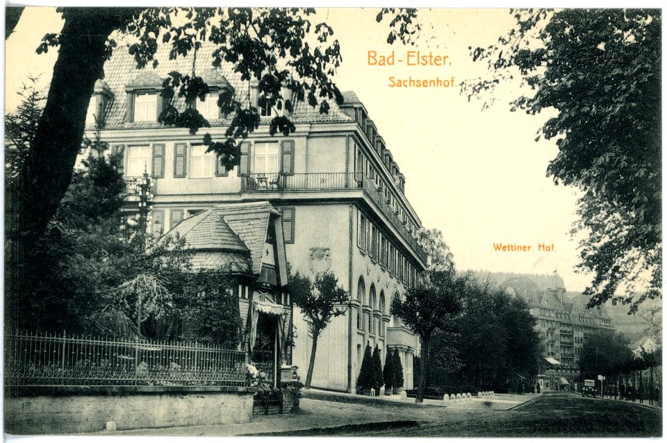 17778-Bad Elster-1914-Sachsenhof und Wettiner Hof-Brück & Sohn Kunstverlag